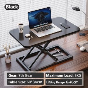 32 Inches Standing Desk Height Adjustable Converter With Keyboard Tray For Home Office Laptop Standing Sitting Table