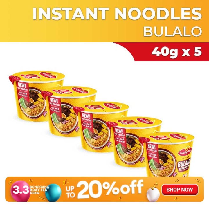 Lucky Me Instant Noodle Soup Spicy Bulalo Mami Go Cup 40g
