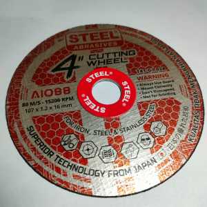 2 pcs Batu Potong Steel Cutting Wheel 4 inch untuk Potong Besi Baja Mata Gerinda Kuat dan Berkualitas