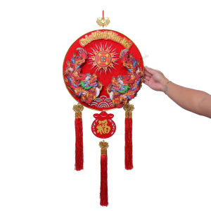 Vòng Treo Ông Thần Tài Lắc Lư SONG LONG XOAY Vòng Treo Trang Trí Tết Dùng Pin TR07