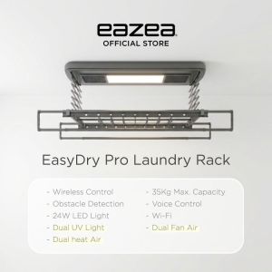 [Best Seller] Eazea EasyDry Pro Smart Laundry Rack Wireless Control LED Light Heat/Fan Air UV Light