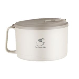 FLYING 1100/1700ml Ramen Bowl Large Capacity 304 Stainless Steel Soup Cups Durable With Lid Heat-Insulated Soup Mug for Office Dorm