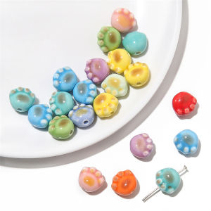 10Pcs Handmade Men gốm sứ Hạt Panda Cá Mèo Claw Charms hạt đá phân cách rời Cho đồ trang sức thủ công làm thủ công Làm Bông Tai Vòng Đeo Tay Phụ Kiện Móc Khóa