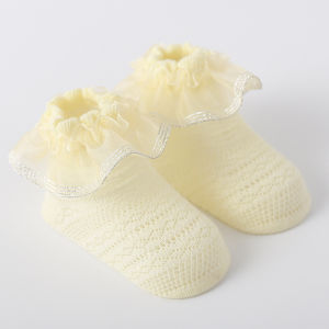 Cute Lace Flower Newborn Baby Socks Soft Baby Girl Socks binyag socks