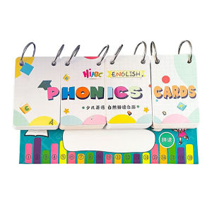 Phonics Learning Flash Cards Alphabet Letter Spelling Toy Calendar English Word Vocabulary Builder Flip Cards Develop Language Reading Skills Educational Learning Tool for Kids Preschooler Promotes Logical Thinking Problem-Solving Skills Teacher Aid