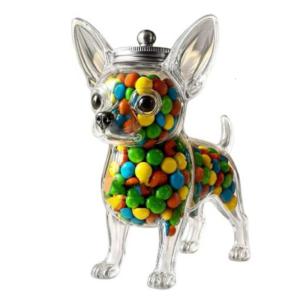 Hygienic Pet Treat Dispenser Glass Building Impermeable Lid Party Organization