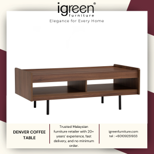 MADE IN MALAYSIA IGREEN HOME FURNITURE DENVER COFFEE TABLE PREMIUM QUALITY MURAH 家具