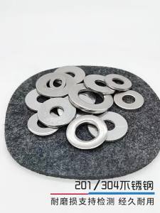 2025 สกรูโลหะสแตนเลส 304 สีดำหนา แผ่นรองกลม แหวนแบน เครื่องมือฮาร์ดแวร์ ตัวยึด ขนาด M2-M20