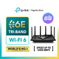 TP-Link AXE5400 Tri-Band Gigabit Wi-Fi 6E (New 6 GHz band) OneMesh Wireless WiFi Router Archer AXE75. 