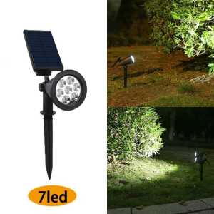 7LED Outdoor Solar Lights RGB Changing Lawn Ground Lamp IP65 Waterproof Landscape Spotlights Lighting For The Garden Decor