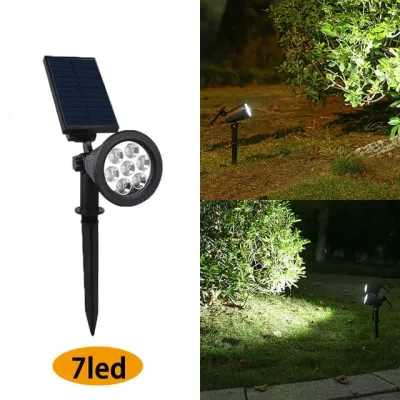 7LED Outdoor Solar Lights RGB Changing Lawn Ground Lamp IP65 Waterproof Landscape Spotlights Lighting For The Garden Decor