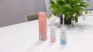 3-12 Ages Children Electric Toothbrush Rotating Cute Bunny Cartoon Pattern Kids With Soft Replacement Heads Non-Slip Toothbrush