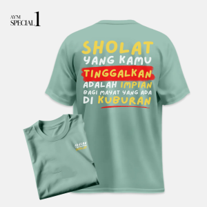 Kaos Distro Pria / Kaos Distro / Baju Distro Pria – Kaos Kata Sholat Yang Kamu Tinggalkan Adalah Impian / Kaos Pria Lengan Pendek Bahan 100% Katun Tebal Adem – Atasan Baju Pria Wanita