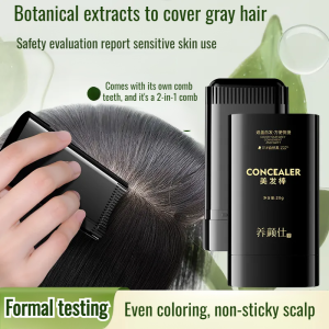 Waterproof And Sweat-Proof Hair Dye Comb Covering White Hair Hair Dye Stick Hide Bald Edges Hair Root Hair Dye Stick Natural Gray Hair Color Comb With Waterproof Teeth Waterproof And Sweat-Proof Hair Dye Comb Covering White Hair 染发棒防水防汗染发梳