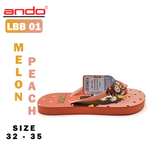 Sandal Jepit Anak Perempuan – ANDO – LBB 01 – Size 32-35 – Outdoor – Casual – Fashion Melon Peach