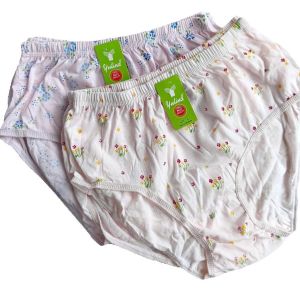 YUTIND / Set  3 Pcs Celana Dalam Wanita Dewasa Motif Bunga Halus Lembut Adem