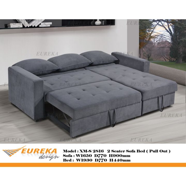 EUREKA 4ft 2 Seater Sofa Bed Pull Out Fabric Functional Modern XMS2816