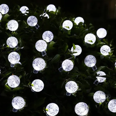 Solar Led Light Solar Bulb Outdoor Waterproof String Lights 20/100 LED Crystal Ball Outdoor Solar Powered String Lights For PatioSolar Garden Lights For Yard Porch Wedding Party Decoration PhIeo