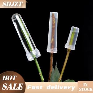 SDJZT Hoa ống nước với leakproof Silicone Cap tái sử dụng nhựa trong suốt lọ cho hoa tươi quà tặng và văn phòng trang trí nội thất