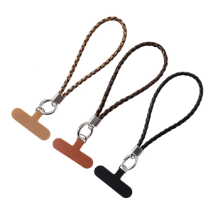 Braided Leather Phone Lanyard Anti Lost Strap for Men and Women Universal Cellphone Lanyard Strap with Tether Tabs