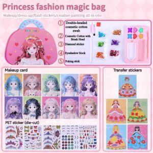 Makeup for kids Princess Fantasy Makeup Playset for Girls - Pretend Beauty Fashion Toy Kit with Lipstick & Accessories Recommended for Ages 3+