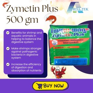 ZYMETIN PLUS X 500GM / SHRIMP AND AQUATIC ANIMAL / INCREASE THE EFFICIENCY OF DIGESTION / PROBIOTIC FOR AQUATIC / NUTRIENTS