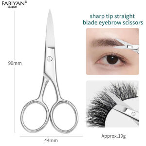 Nose Hair Scissor Lightweight Stainless Steel Pointed Round Head Trimmer Eyebrow Beard Trimmer Nose Hair Cutter