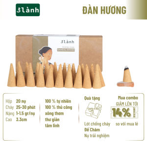 Nụ Thủ Công 3 Lành Hộp 20 Nụ Nhiều Mùi 100 % Tự Nhiên Tặng Kèm Đế Chăm Không Hóa Chất Xông Thơm