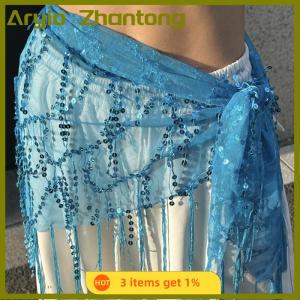 Aryio Versatile Belly Dance Waist Chain Tassel Triangular Scarf Waist Belt Jazz Dance Accessories Indian Dance Holiday Fart Curtain