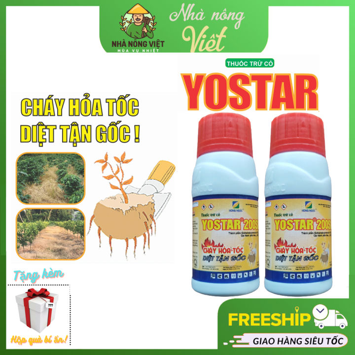 Thuốc trừ cỏ Yostar 200SL 100ml , chế phẩm diệt cỏ Cháy hỏa tốc - Diệt ...