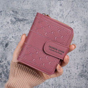 MPGJ03 Dompet Wanita Lipat Pendek Korea Wallet Cewek Zipper Card Holder PU Leather