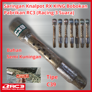 Saringan Knalpot RX KING BOBOKAN BAHAN SEMI KUNINGAN ASLI BERKUALITAS TIPE C39 RC3 (RACING 3 SUARA)