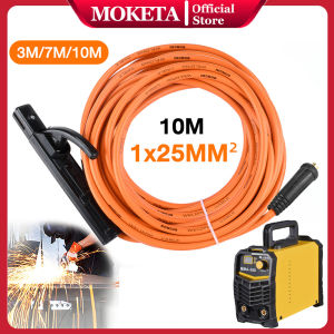 Moketa welding cable 10 meters with Electrode Holder and Connector Universal Welding CableSet