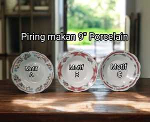 Piring Poslen / Piring Makan 9 inchi / MIC / Keramik