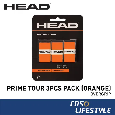 HEAD Racket Over Grip - Prime Tour (Orange) (Tennis / Padel / Pickleball / Squash / Badminton)