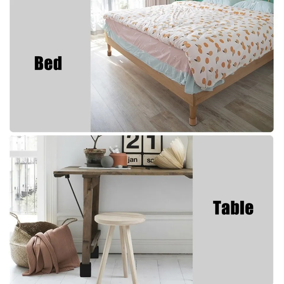 4PCS Furniture Heightening Foot Pad Packs Carbon Steel Wear