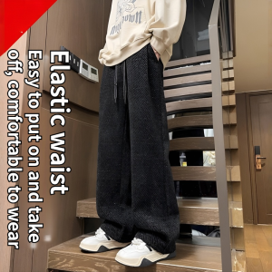 Straight Pants Comfortable and Beautiful Feet Focus on Fashion Casual Pants Unique Line Texture