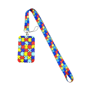 Multipurpose Autism Anime Lanyard Holder Fashionable Convenient for Business Cards and Keychain Accessories