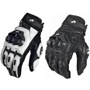 4 Season Mens Women Driving Supertech Motorcycle Leather Gloves Racing Glove Black/White Motorbike Cowhide Race Bike Knight