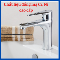 Vòi lavabo nóng lạnh 1 lỗ, vòi chậu rửa mặt nóng lạnh lỗ kim, vòi chậu nóng lạnh thân đồng, lavabo nóng lạnh 1 lỗ thân eo đồng cao cấp. 