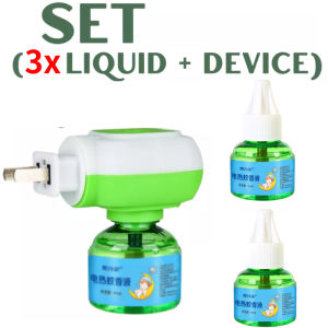 [Ready Stock+COD] Mosquito Repellant Set Baby Electric Mosquito Repellent Tasteless Smokeless Safety Health Insect Repellent Pregnant Woman