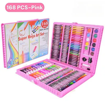 168Pcs Kids Super Mega Art Coloring Set Crayons Oil Pastels Color Pencils For Drawing coloring set for kids
