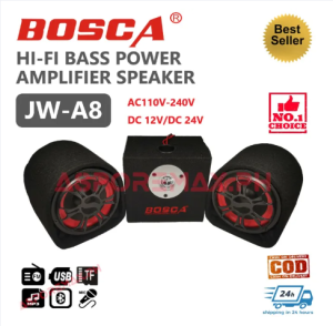 Bosca JW-A8 2.1 Bluetooth HI-FI Bass Power Amplifier speaker with remote control with USB port TF port Great for AutomotiveSmart phonesMusic Movies Multimedia PCs Tv Laptops and Gaming Systems with 2 Mic Input