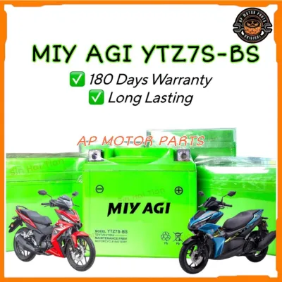 [GEL NANO] MIYAGI YTZ7 YTZ7S-BS Battery Kering untuk RS150 NVX155 BELANG150 NMAX Ready Stock