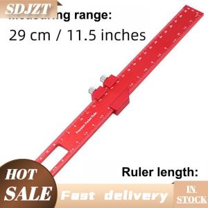 SDJZT Chính xác t loại túi Cai Trị inch Metric công cụ đo lường với trượt dừng cho mộc đánh dấu đa chức năng đo Viện trợ công cụ