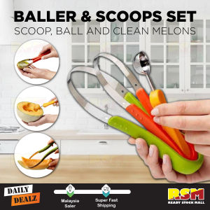 3pcs/set Scoop Troop Nesting Melon Baller and Fruit Slicer Seed Remover / Alat Pengupas Buah-Buahan