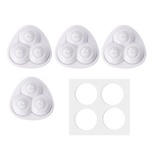4pcs/set Self-Adhesive Universal Pulley Rotating Wheels Mute 3 Beads Ball For Furniture Storage Box Bedside Table Move Accessories