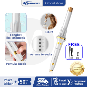 Maimeite Curly Rambut Otomatis 32MM Catokan Rambut Ceramics Catokan Curly Otomatis Curly Rambut Curling Iron Ion Negatif Hair Curler