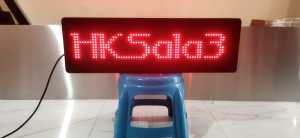 Running Text Dua Sisi 20x70cm Merah Wifi Outdoor