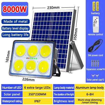 【Malaysia In Stock 】30000W Solar Light Outdoor IP67 Waterproof Solar Lamp with Power Display Brightness Adjustment for Outdoor Garden